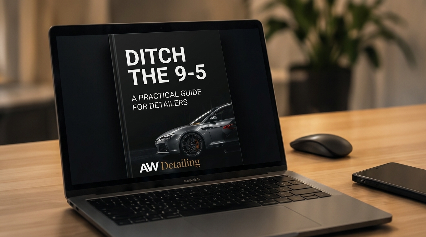 Ditch the 9-5 guide displayed on a laptop